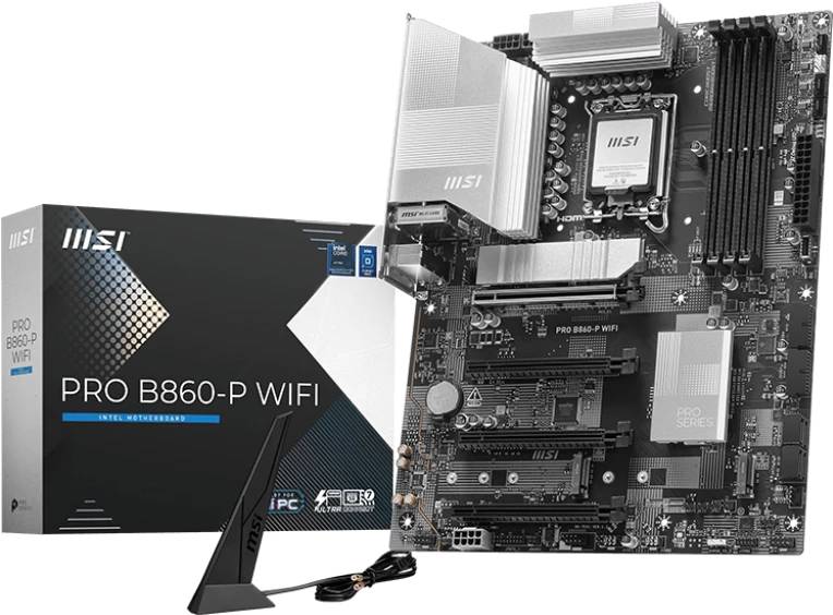 Материнская плата MSI PRO B860-P WiFi, LGA1851, (HDMI, DP), 4xDDR V, ATX