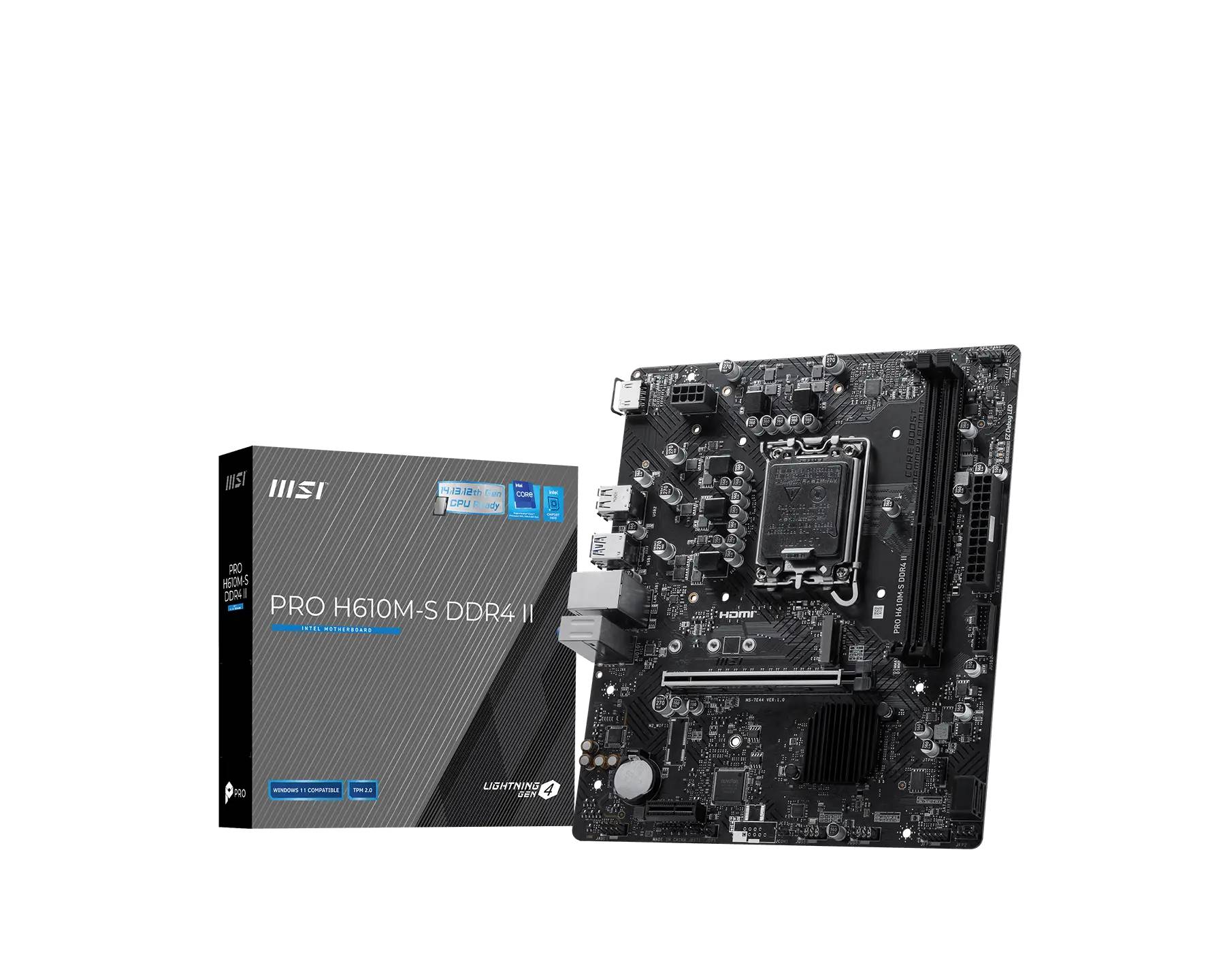 Материнская плата MSI PRO H610M-S DDR4 II, LGA1700, (HDMI), 2xDDR IV, mATX