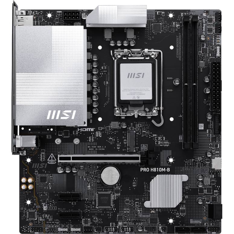 Материнская плата MSI PRO H810M-B, LGA1851, (HDMI, DP), 2xDDR V, mATX