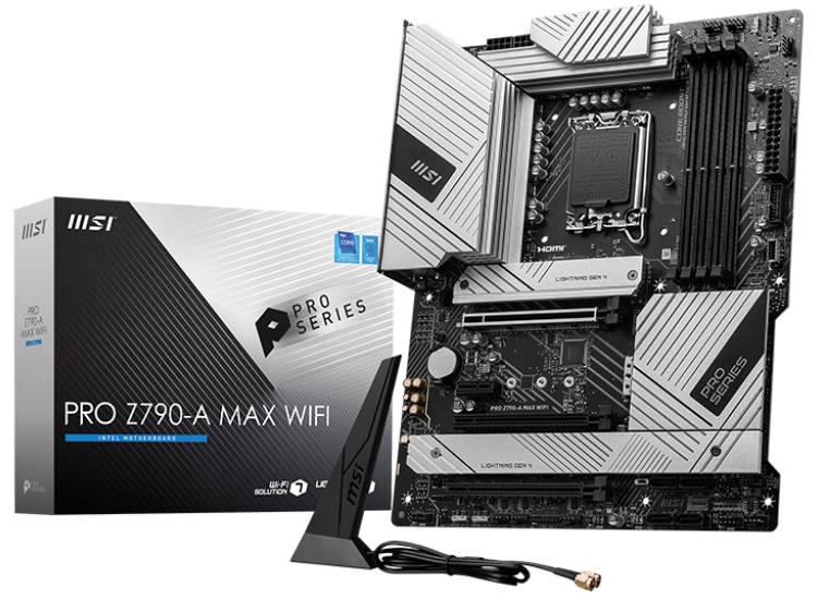 Материнская плата MSI PRO Z790-A MAX WIFI, LGA1700, (HDMI, DP), 4xDDR V, ATX