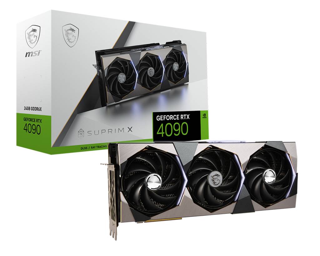 Видеокарта GeForce RTX 4090, 24Gb GDDR6X 384bit, MSI RTX 4090 SUPRIM X 24G, RTL