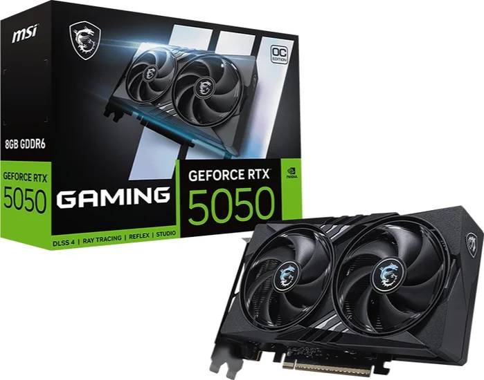 Видеокарта GeForce RTX 5050, 8Gb GDDR6 128bit, MSI RTX 5050 8G GAMING OC, RTL