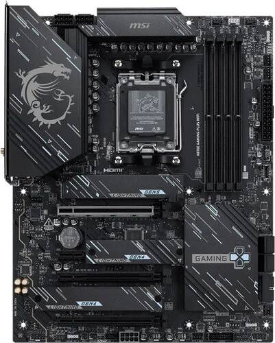 Материнская плата MSI X870E GAMING PLUS WIFI, AM5, (HDMI), 4xDDR V, ATX