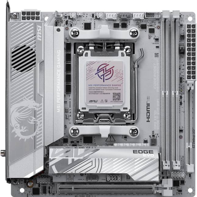 Материнская плата MSI MPG X870I EDGE TI EVO WIFI, AM5, (HDMI), 4xDDR V, mini-ITX