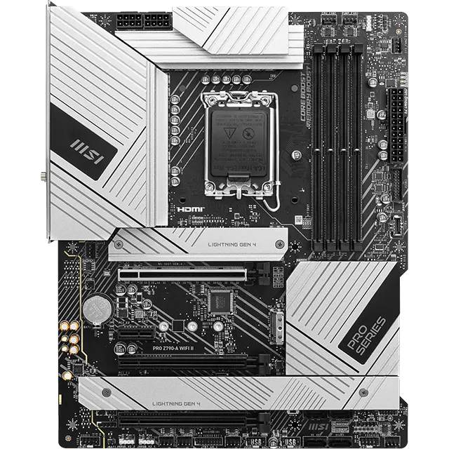 Материнская плата MSI PRO Z790-A WIFI II, LGA1700, (HDMI, DP), 4xDDR V, ATX
