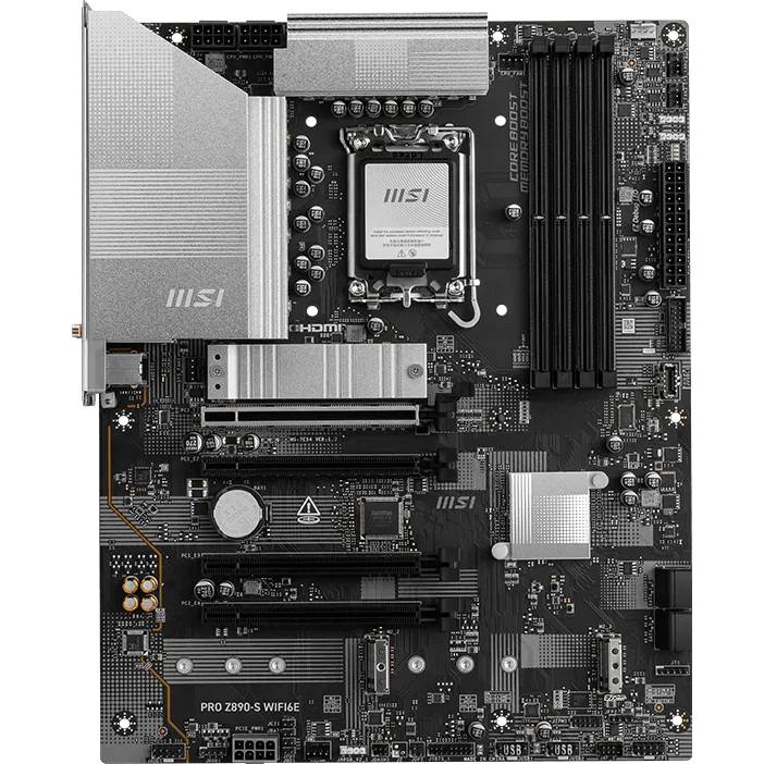 Материнская плата MSI PRO Z890-S WIFI6E, LGA1851, (HDMI, DP), 4xDDR V, ATX