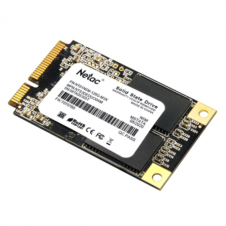 128Gb SSD Netac N5M NT01N5M-128G-M3X, (510/440), mSATA
