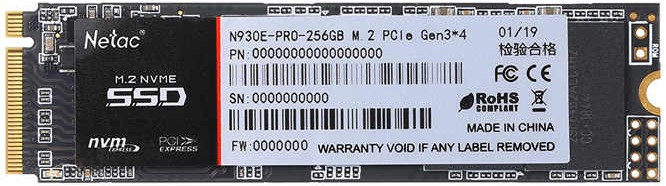 256Gb SSD Netac N930E Pro NT01N930E-256G-E4X, (2040/1270), NVMe M.2