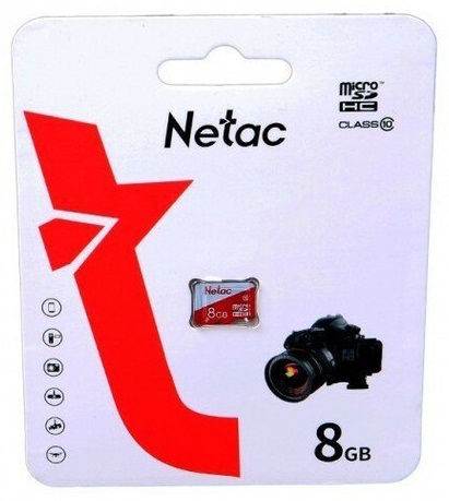 Карта памяти 8Gb Netac P500 ECO NT02P500ECO-008G-S, SD Micro, SDHC Class 10, UHS-I U1