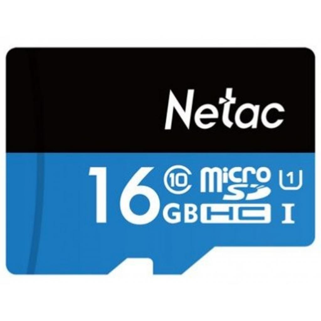 Карта памяти 16Gb Netac NT02P500STN-016G-S, SD Micro, SDHC Class 10, UHS-I U1