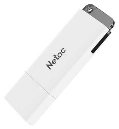 64Gb Netac U185 NT03U185N-064G-30WH, USB3.0, White