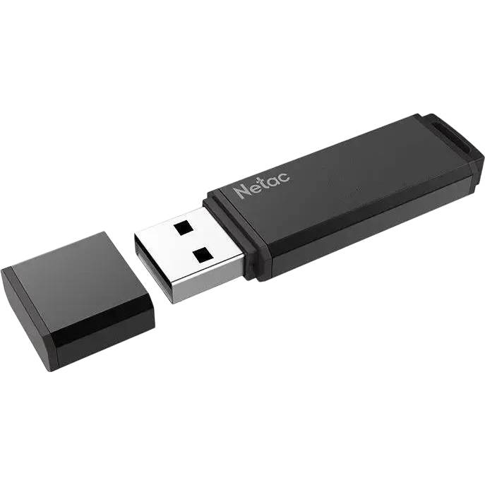 64Gb Netac U351 NT03U351N-064G-32BK, USB3.2, Black