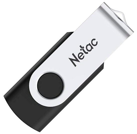 64Gb Netac U505 NT03U505N-064G-20BK, USB2.0, черный-серебристый