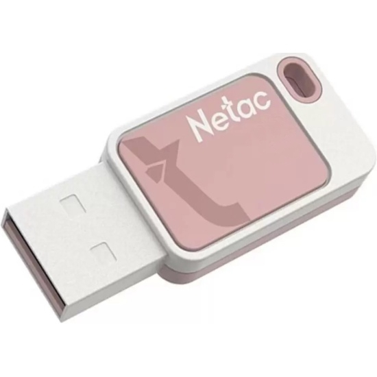 64Gb Netac UA31 NT03UA31N-064G-20PK, USB2.0, White/Pink