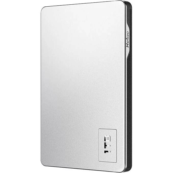 Внешний HDD 1Tb Netac K338 NT05K338N-001T-30SL, USB3.0, серебристый