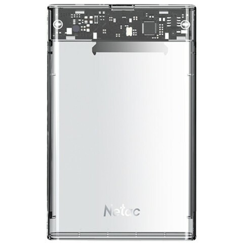 Внешний BOX Netac WH11 NT07WH11-30CC, 2.5", SATA - USB3.0 Type-C, слайд прозрачный корпус