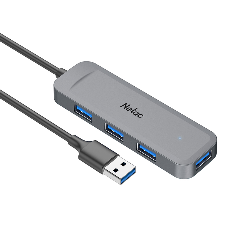 Разветвитель USB Netac WF11 NT08WF11-30GR, USB3.0, 1in - 4out