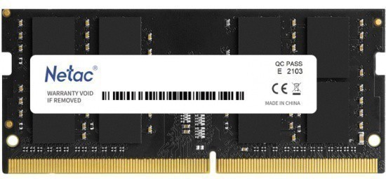 Оперативная память для ноутбука 16Gb Netac Basic NTBSD5N48SP-16, SODIMM DDR V, PC-38400, 4800MHz