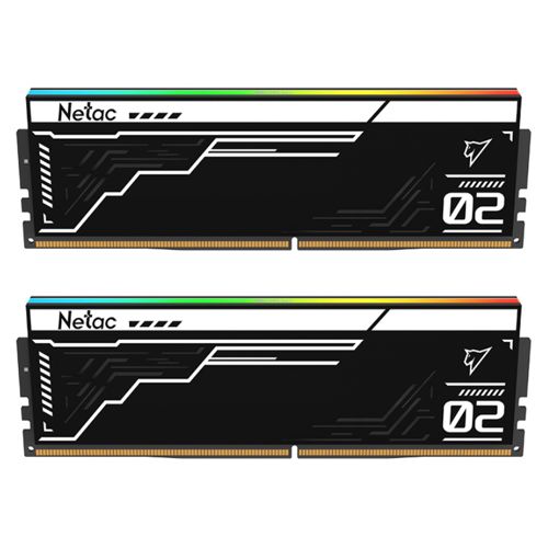 Оперативная память 32Gb Netac Shadow II RGB Black NTS2D5P76DP-32K, DDR V, PC-50800, 7600MHz, kit 2x16Gb