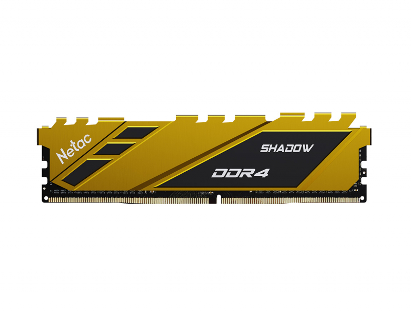 Оперативная память 16Gb Netac Shadow Yellow NTSDD4P32SP-16Y, DDR IV, PC-25600, 3200MHz