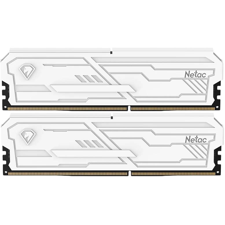 Оперативная память 32Gb Netac Shadow III White NTSHD5P60DP-32W, DDR V, PC-48000, 6000MHz, kit 2x16Gb