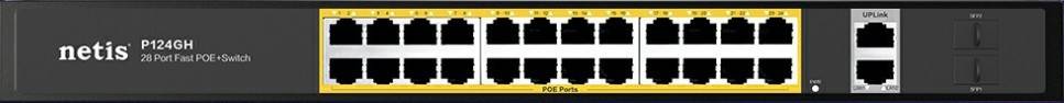 Коммутатор Netis P124GH, 24xLAN 100Mbps, 2xSFP, PoE