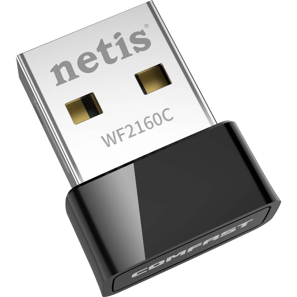 Сетевая карта Wi-Fi, Netis WF2160C, 2.4/5GHz 633MBps, USB