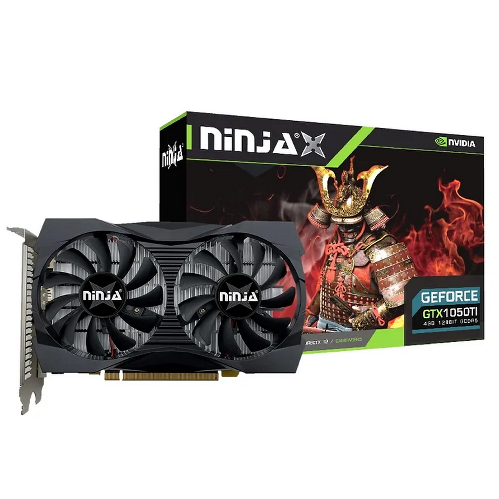 Видеокарта GeForce GTX 1050 Ti, 4Gb GDDR5 128bit, Ninja (Sinotex) NF105TI45F, RTL