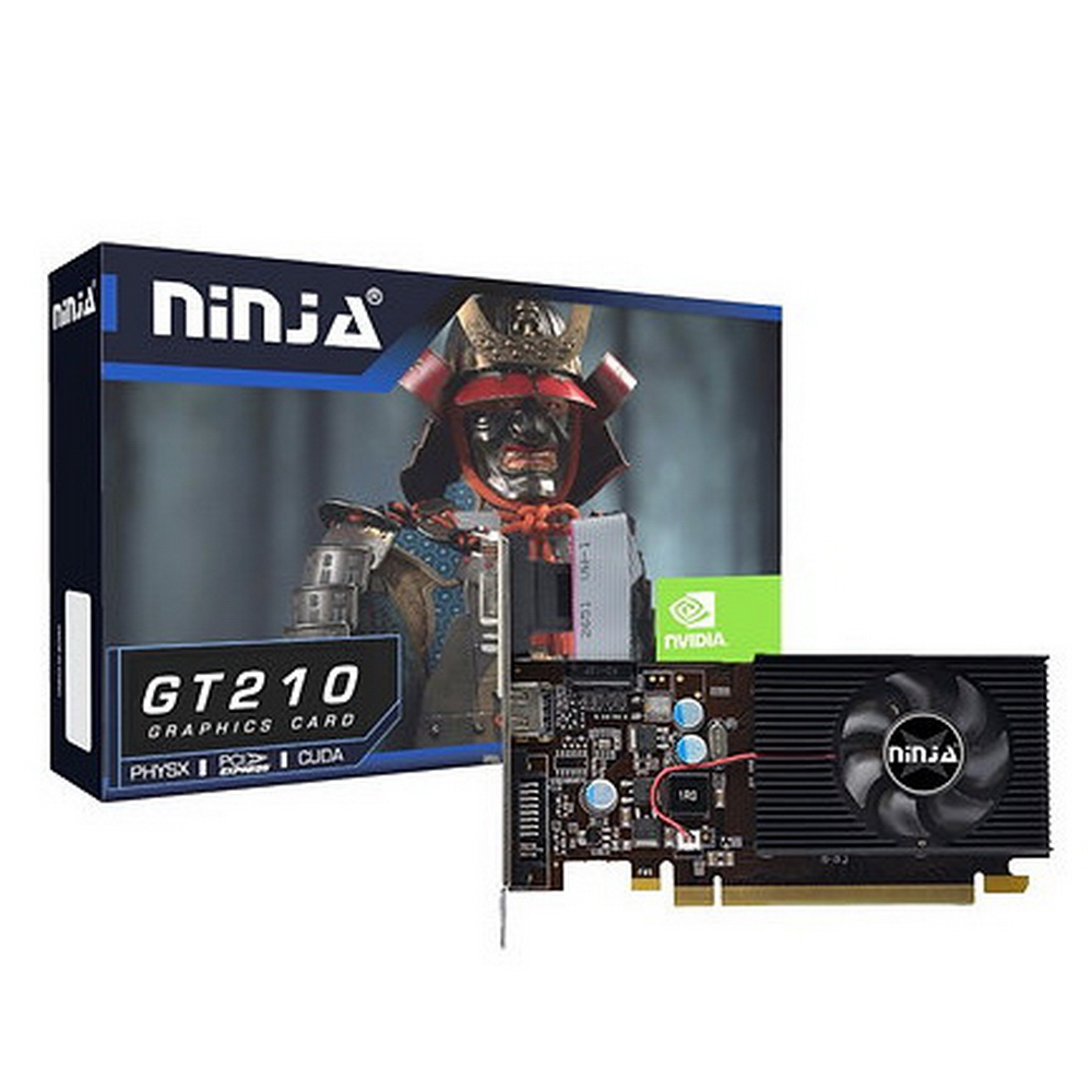 Видеокарта GeForce GT 210, 512Mb GDDR3 64bit, Ninja (Sinotex) NF21N5123F, RTL