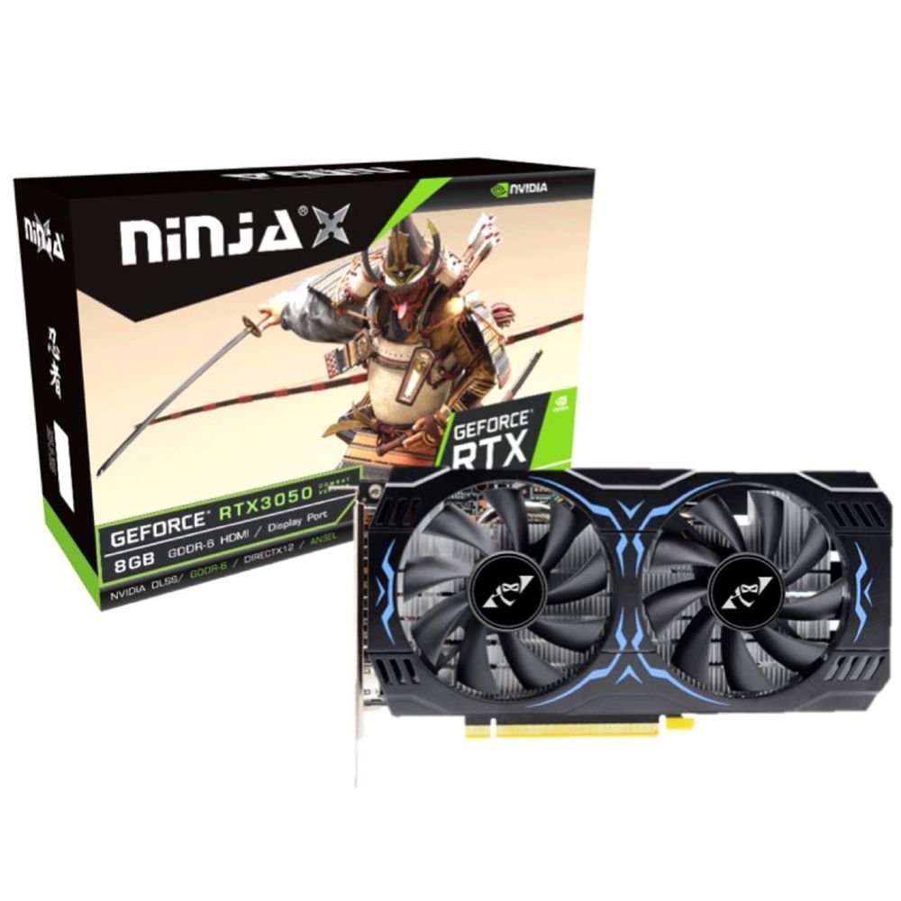 Видеокарта GeForce RTX 3050, 8Gb GDDR6 128bit, Ninja (Sinotex) NK305DP86F, RTL