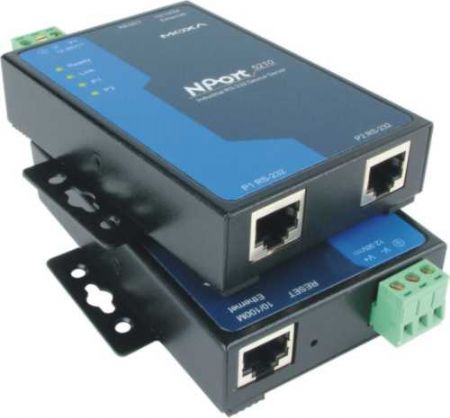 Преобразователь 2xRS-232(RJ45) - Ethernet (RJ45), Moxa NPort 5210