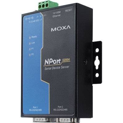 Преобразователь 2xRS-232/422/485 - Ethernet (RJ45), Moxa NPort 5250A