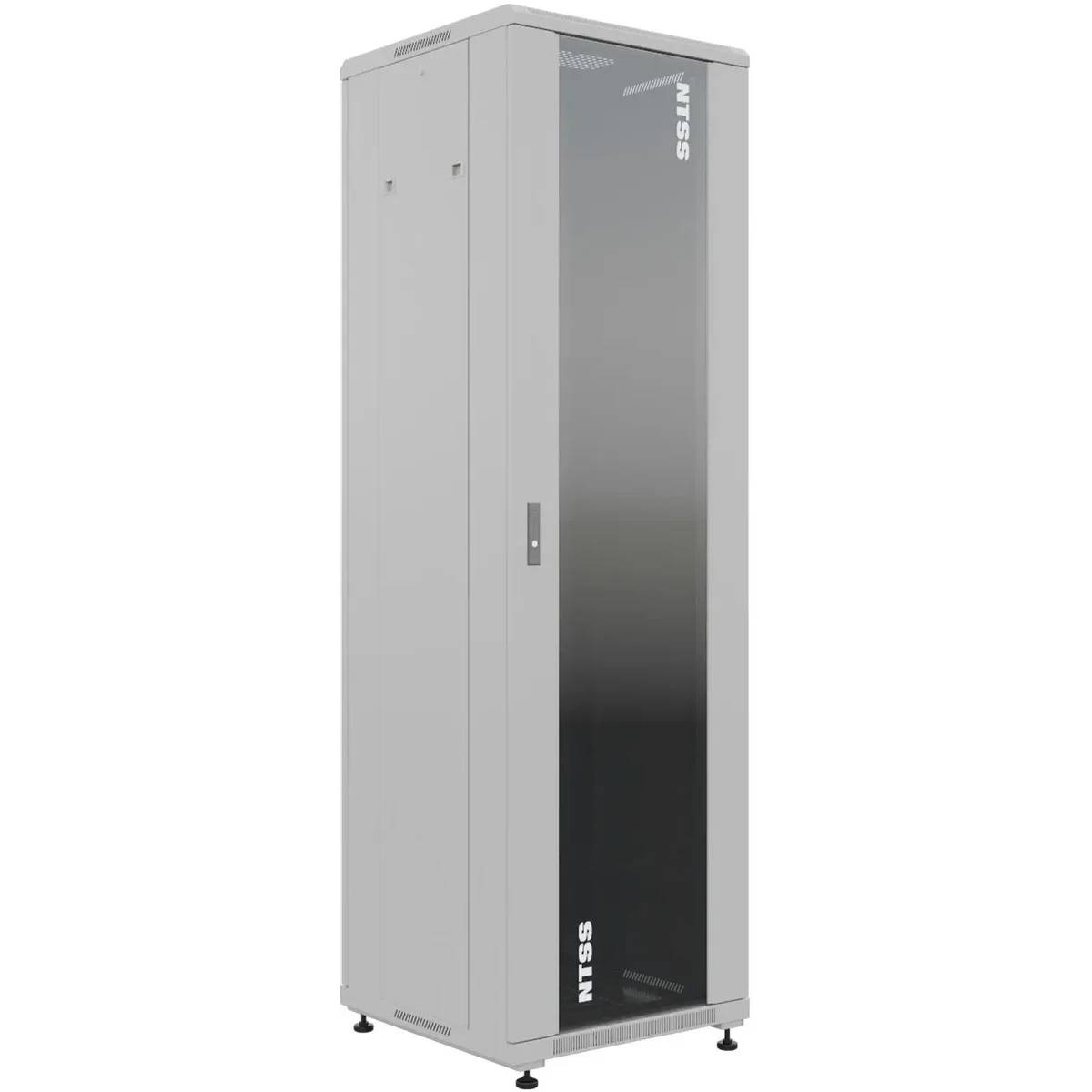 Шкаф серверный NTSS Премиум (NTSS-R42U6060GS) напольный 42U 600x600мм пер.дв.стекл металл 900кг серый 510мм 78.1кг 1987мм IP20 сталь NTSS-R42U6060GS
