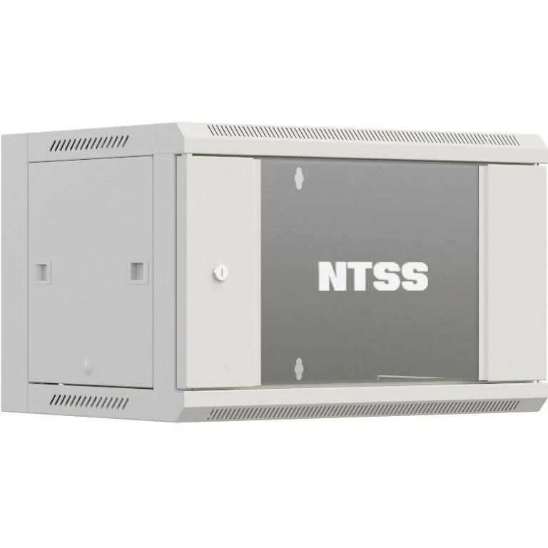 Шкаф коммутационный NTSS Премиум (NTSS-W18U6045GS-2) настенный 18U 600x450мм пер.дв.стекл 60кг серый IP20 сталь NTSS-W18U6045GS-2