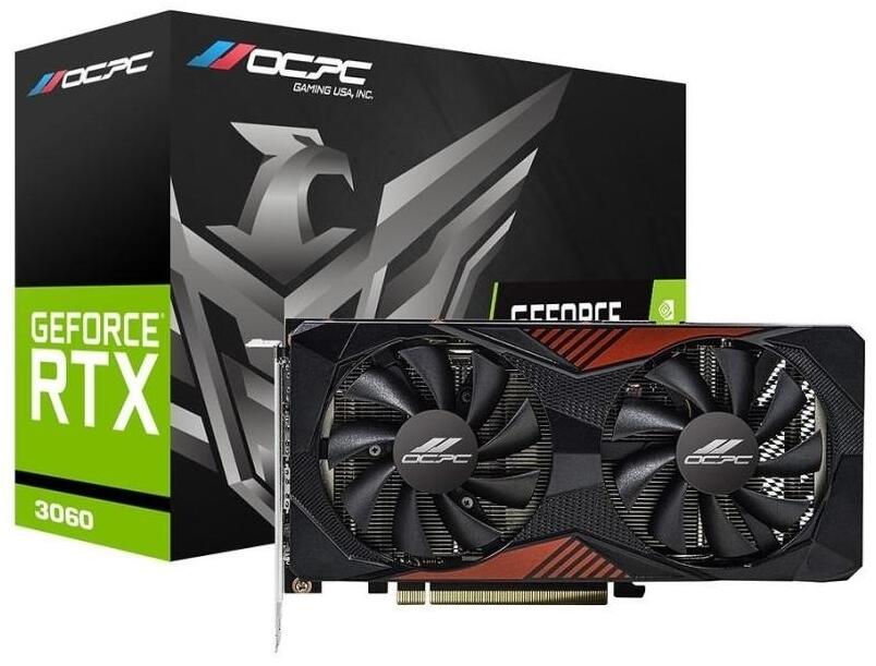 Видеокарта GeForce RTX 3060, 12Gb GDDR6 192bit, OCPC OCVN3060G12XM, RTL