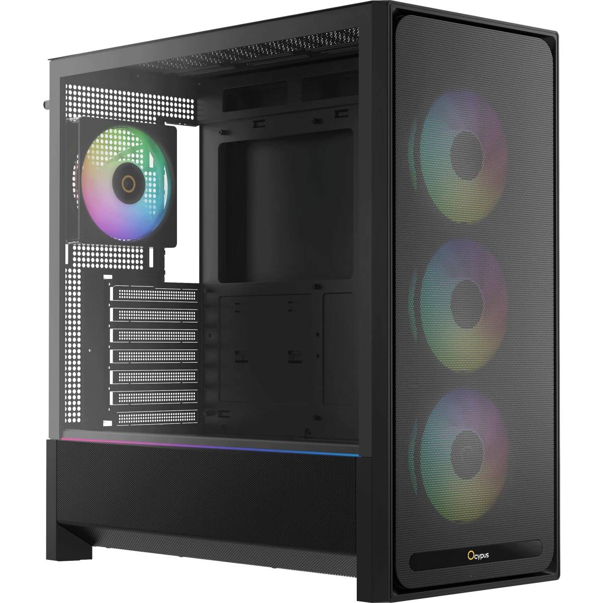 Корпус Ocypus Delta C70 BK ARGB (Delta-C70-BKG400XX-GL), без БП, E-ATX