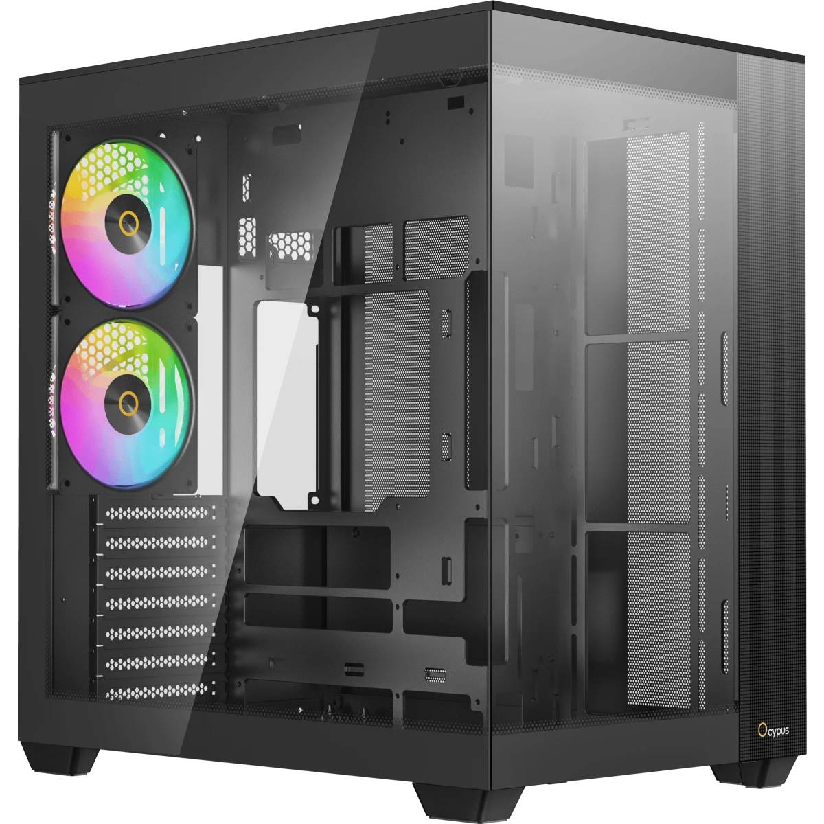 Корпус Ocypus Delta C74 BK ARGB (Delta-C74-BKD200XX-GL), без БП, ATX