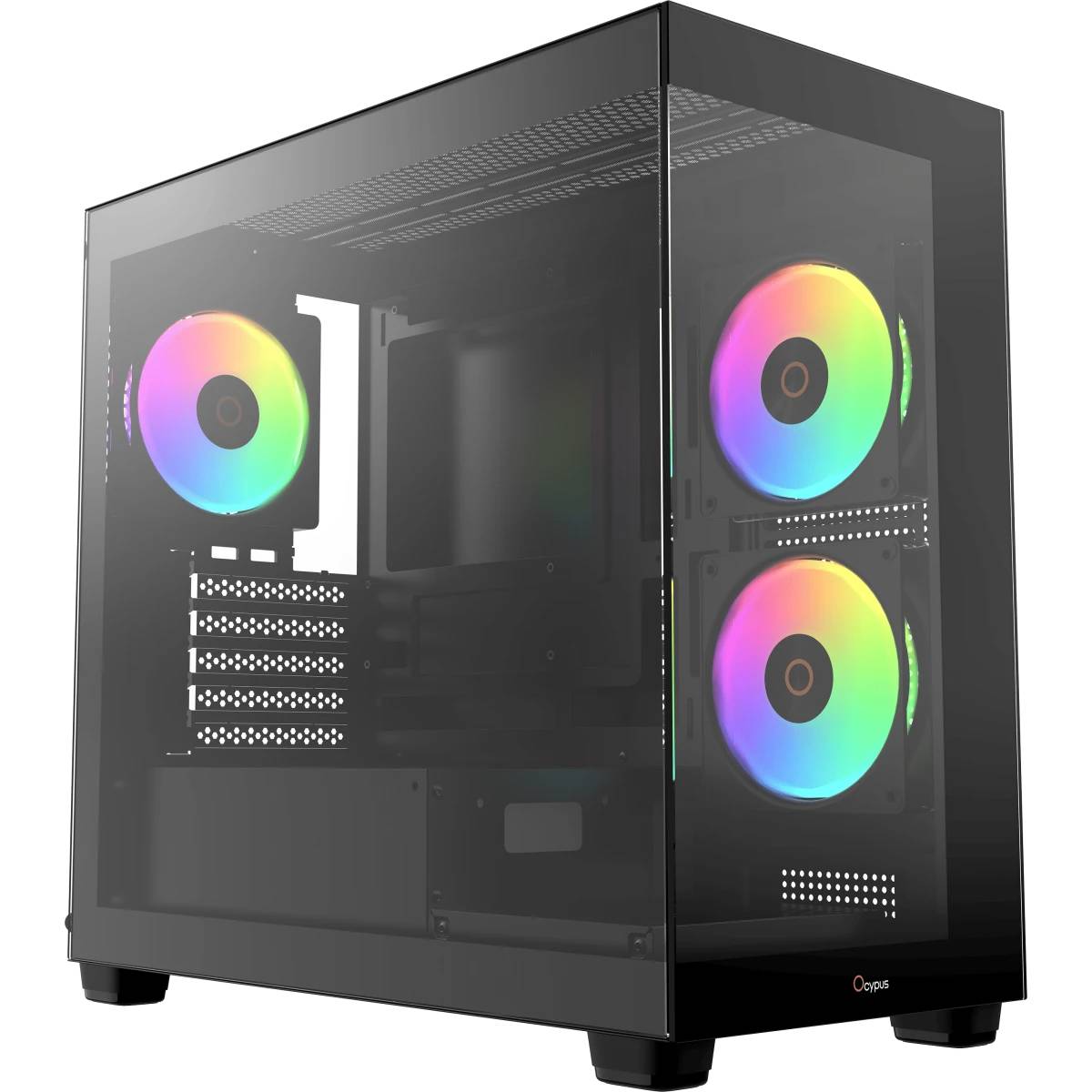 Корпус Ocypus Gamma C52 Black ARGB (Gamma C52 BK ARGB), без БП, mATX