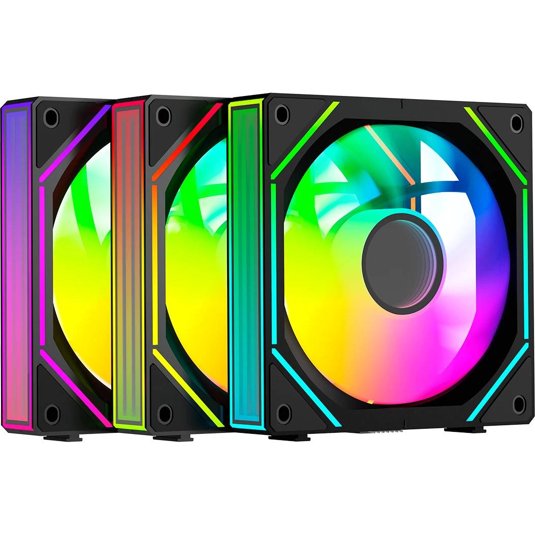 Вентилятор 12x12см Ocypus Gamma F12 UNI BK ARGB 3 in 1 (Gamma F12 UNI BK ARGB 3 IN 1) 3шт.
