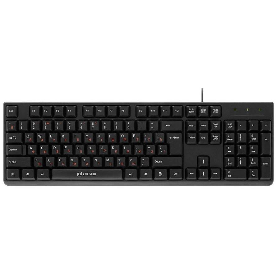 Клавиатура Oklick 100M HW3, USB, черный (654570)
