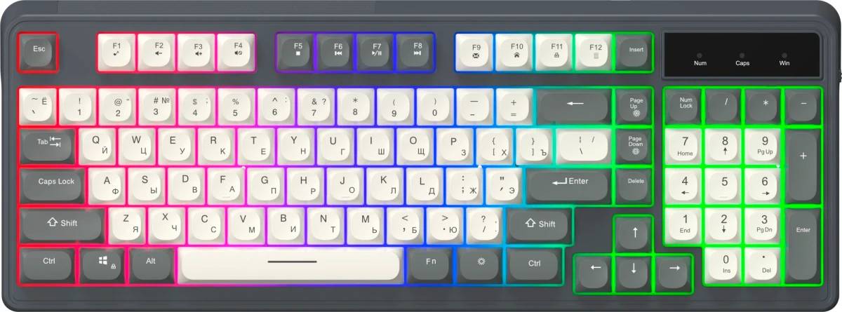 Клавиатура Oklick 731G, серый