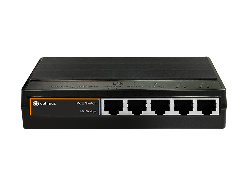 Коммутатор Optimus U1I-4F1b/1F, 5xLAN 100Mbps, PoE
