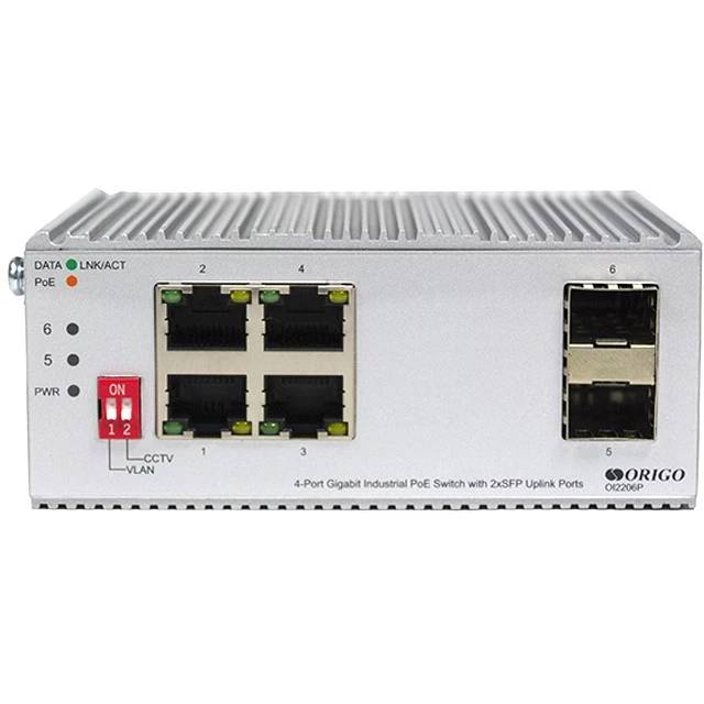 Коммутатор ORIGO OI2206P/60W/A1A, 4xLAN 1Gbps, 2xSFP, PoE+
