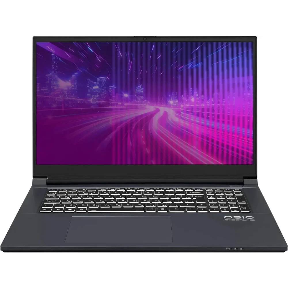 Ноутбук OSiO CyberLine C170i-002, 17.3" IPS, Core i5 12600H/ 16Gb/ 512SSD/RTX 4050 6Gb/ Grey