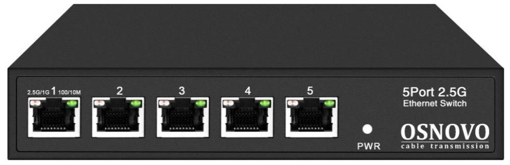 Коммутатор Osnovo SW-5D-1(60W), 6xLAN 2.5Gbps, PoE
