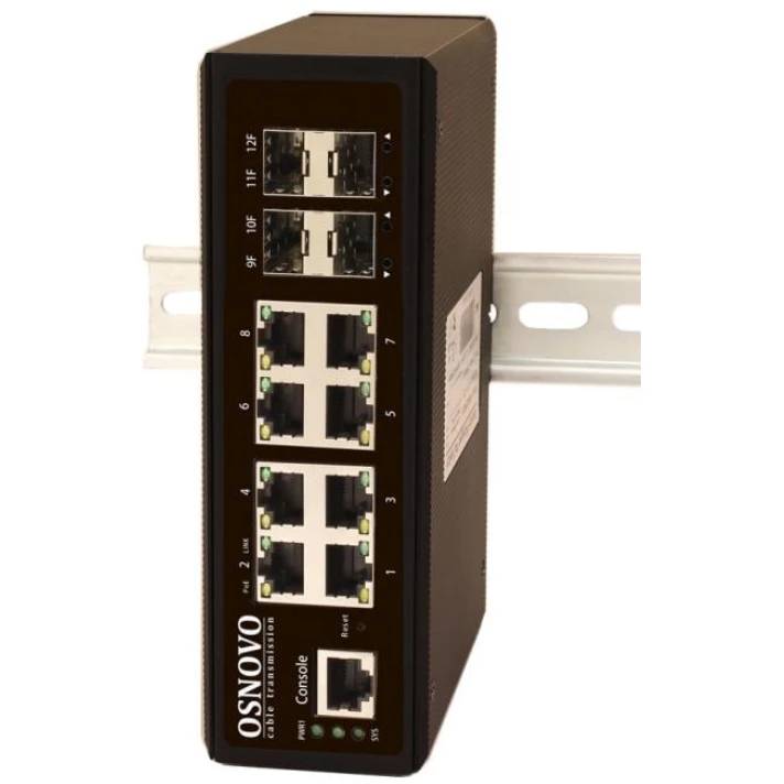 Коммутатор Osnovo SW-70804/IL, 8xLAN 1Gbps, 4xSFP