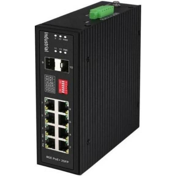 Коммутатор Osnovo SW-80802/I(PORT 90W, 300W), 8xLAN 1Gbps, 2xSFP, PoE