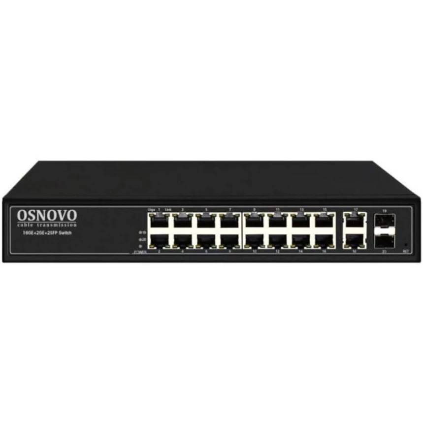 Коммутатор Osnovo SW-8182/L(300W), 18xLAN 1Gbps, 2xSFP, PoE