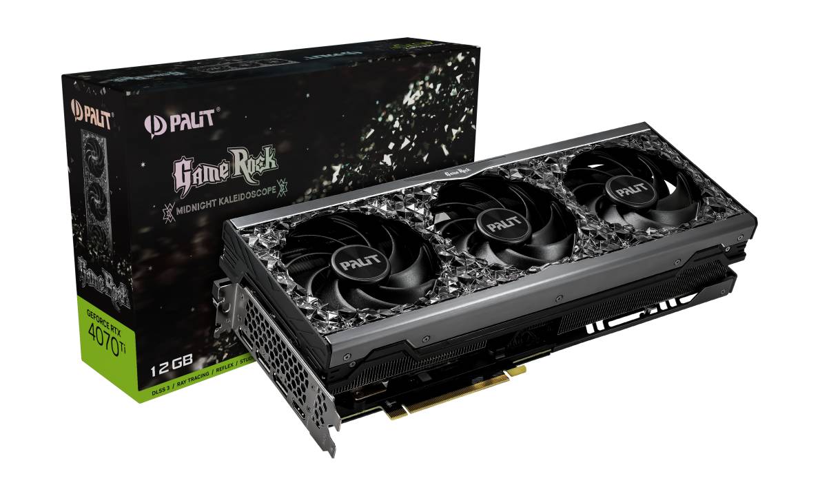 Видеокарта GeForce RTX 4070 Ti, 12Gb GDDR6X 192bit, Palit GameRock NED407T019K9-1045G, RTL