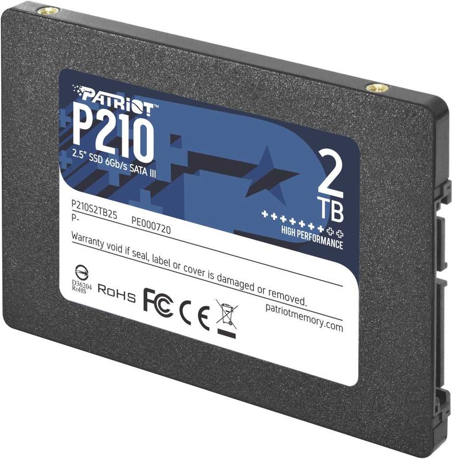 2Tb SSD Patriot P210 P210S2TB25, 2.5", (520/430), SATA III